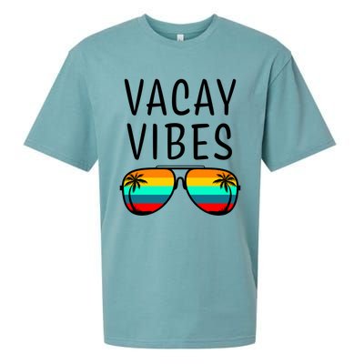 Vacay Vibes Beach Vacation Gift Sueded Cloud Jersey T-Shirt