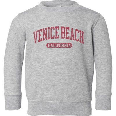 Vintage Venice Beach Est 1905 California Ca Retro Throwback Toddler Sweatshirt