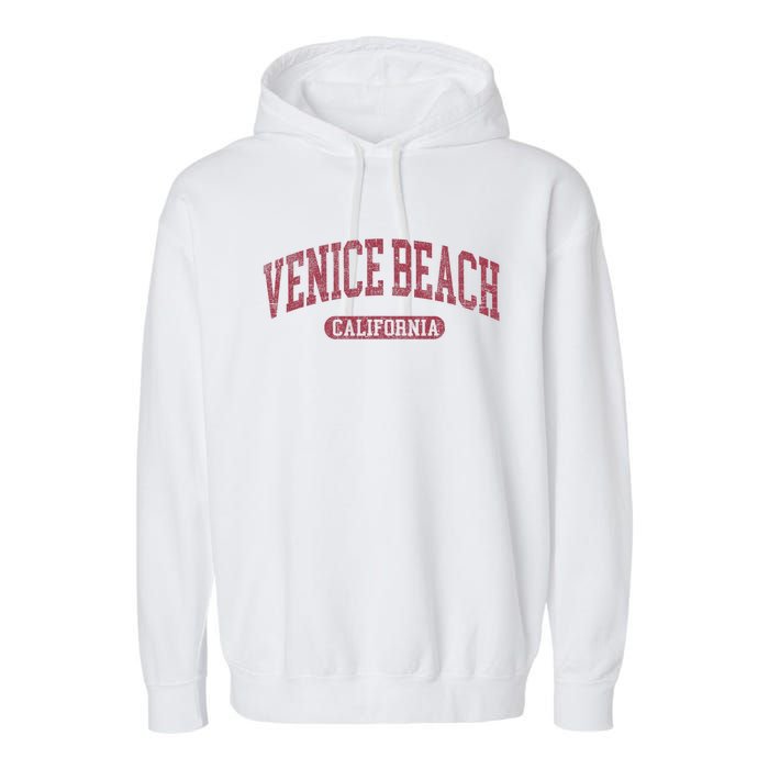 Vintage Venice Beach Est 1905 California Ca Retro Throwback Garment-Dyed Fleece Hoodie