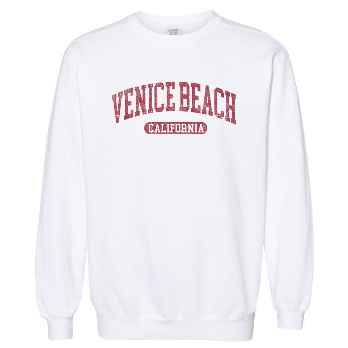 Vintage Venice Beach Est 1905 California Ca Retro Throwback Garment-Dyed Sweatshirt