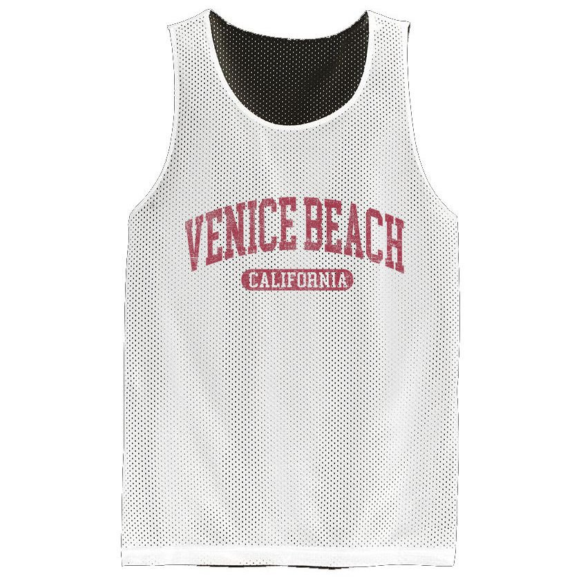 Vintage Venice Beach Est 1905 California Ca Retro Throwback Mesh Reversible Basketball Jersey Tank