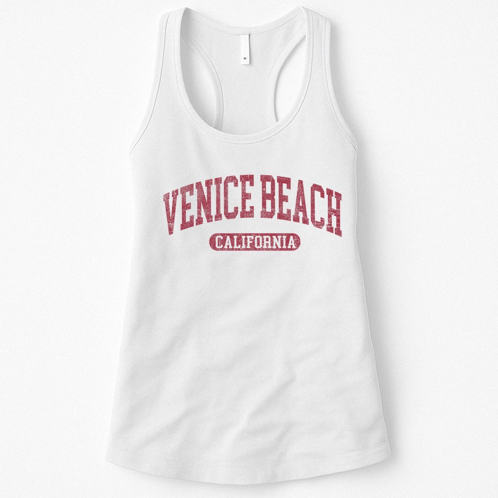 Vintage Venice Beach Est 1905 California Ca Retro Throwback Womens Tank Top