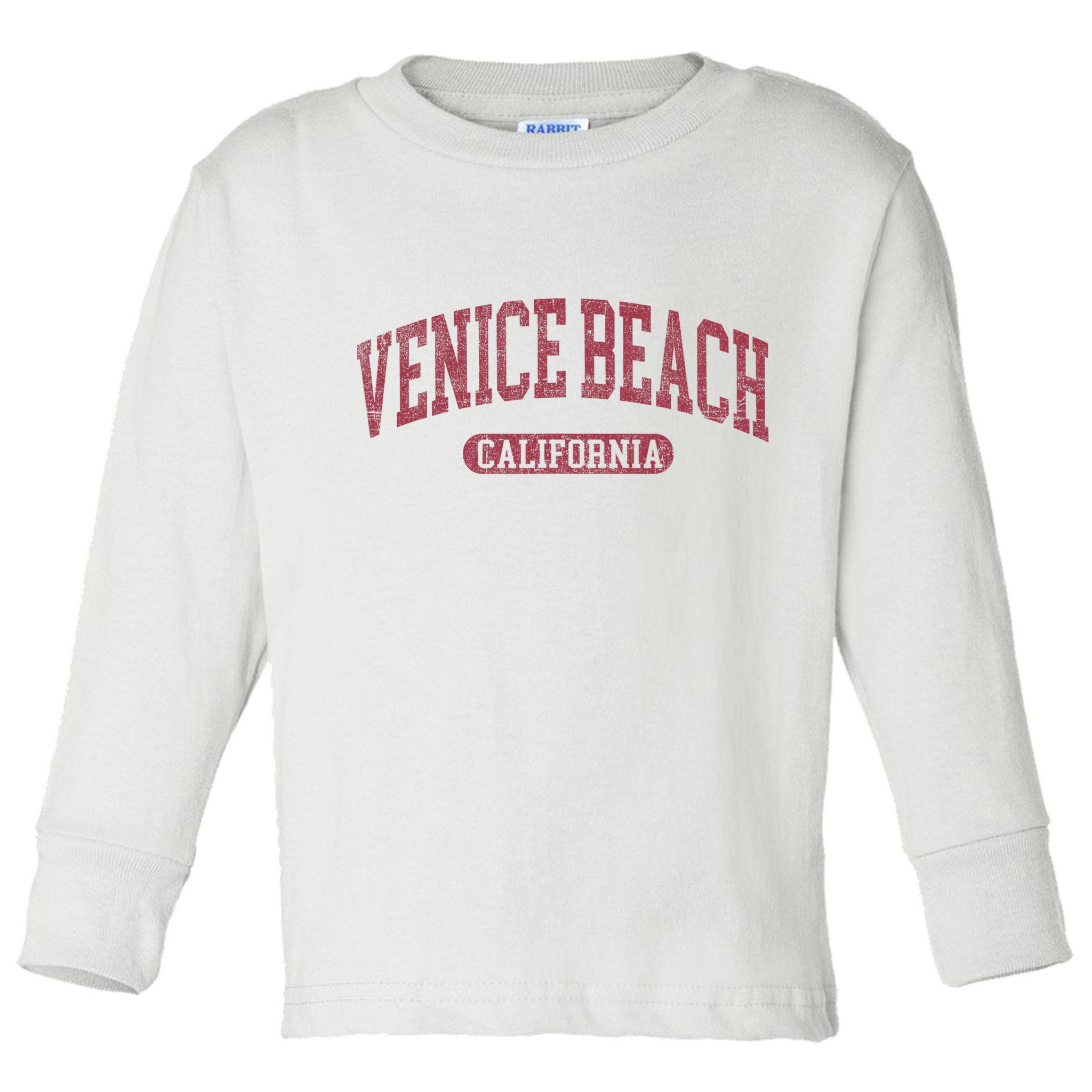 Vintage Venice Beach Est 1905 California Ca Retro Throwback Toddler Long Sleeve Shirt