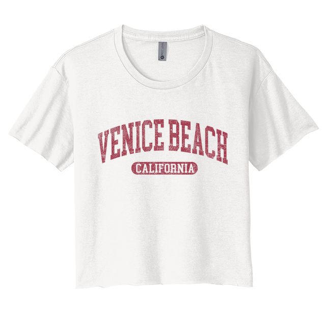 Vintage Venice Beach Est 1905 California Ca Retro Throwback Crop Top