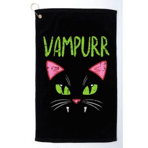 Vampurr Vampire Cat Funny Halloween Costume Platinum Collection Golf Towel