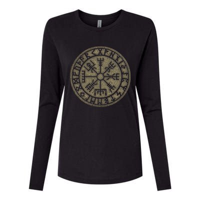 Vegvisir Viking Compass Norse Symbol Protection Nordic Vikings Womens Cotton Relaxed Long Sleeve T-Shirt