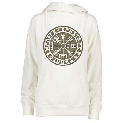 Vegvisir Viking Compass Norse Symbol Protection Nordic Vikings Womens Funnel Neck Pullover Hood