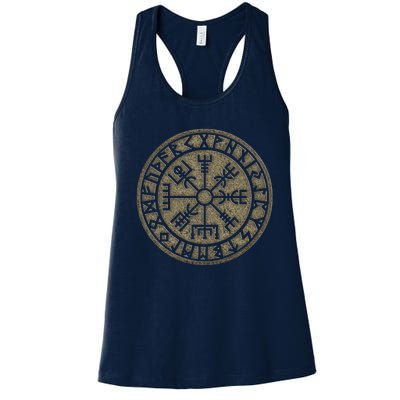 Vegvisir Viking Compass Norse Symbol Protection Nordic Vikings Women's Racerback Tank