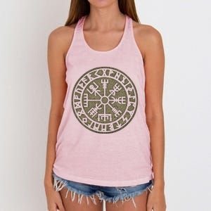 Vegvisir Viking Compass Norse Symbol Protection Nordic Vikings Women's Knotted Racerback Tank