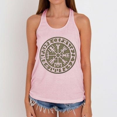 Vegvisir Viking Compass Norse Symbol Protection Nordic Vikings Women's Knotted Racerback Tank