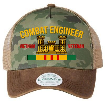 Vietnam Veteran Combat Engineer symbol Legacy Tie Dye Trucker Hat