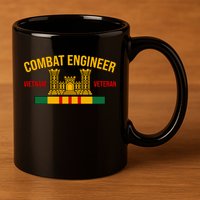 Vietnam Veteran Combat Engineer symbol 11oz C Handle Ceramic Mug
