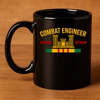 Vietnam Veteran Combat Engineer symbol 11oz C Handle Ceramic Mug