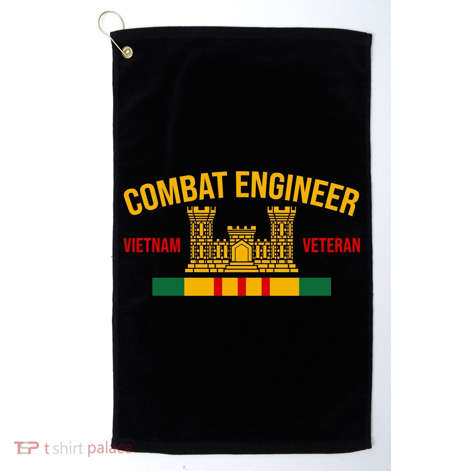 Vietnam Veteran Combat Engineer symbol Golf Towel