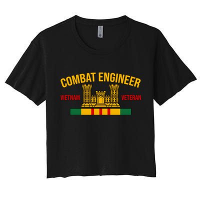 Vietnam Veteran Combat Engineer symbol Crop Top