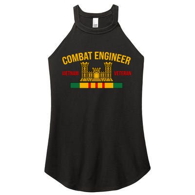 Vietnam Veteran Combat Engineer symbol Women's Perfect Tri Rocker Tank