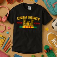 Vietnam Veteran Combat Engineer symbol Kids T-Shirt