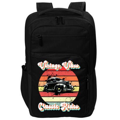 Vintage Vibes Classic Rides Retro Impact Tech Backpack