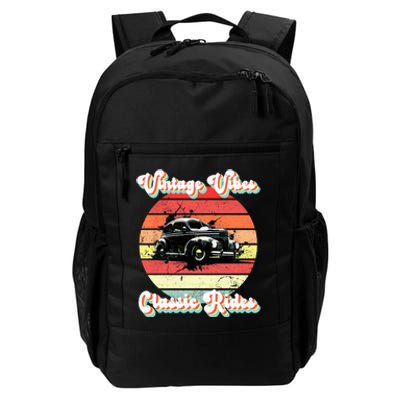 Vintage Vibes Classic Rides Retro Daily Commute Backpack