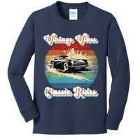 Vintage Vibes Classic Rides Retro Kids Long Sleeve Shirt