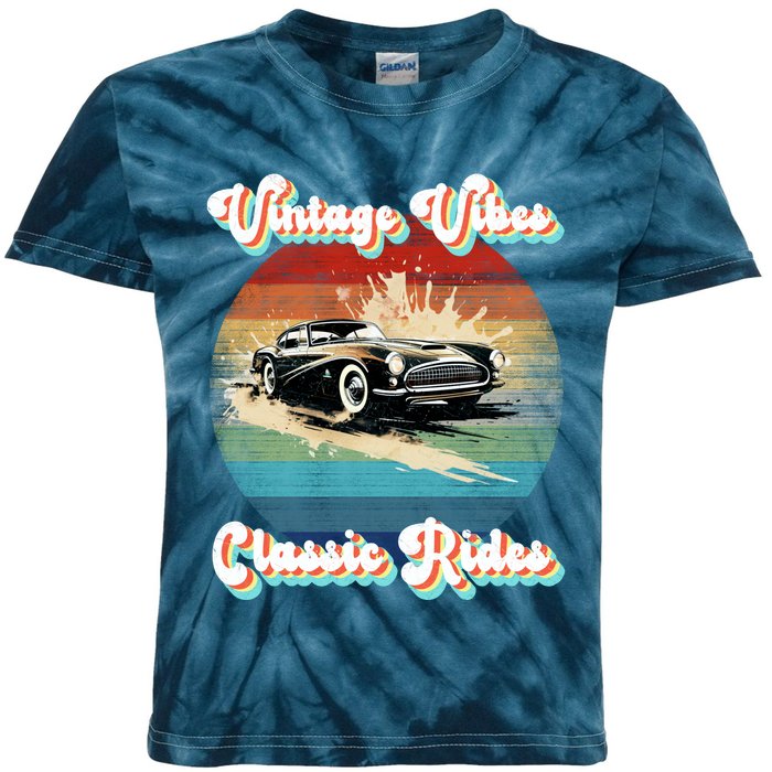 Vintage Vibes Classic Rides Retro Kids Tie-Dye T-Shirt