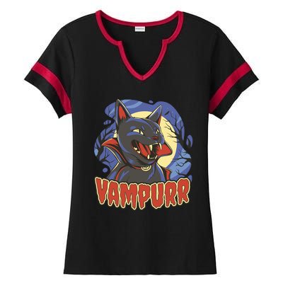 Vampurr Vampire Cat Ladies Halftime Notch Neck Tee