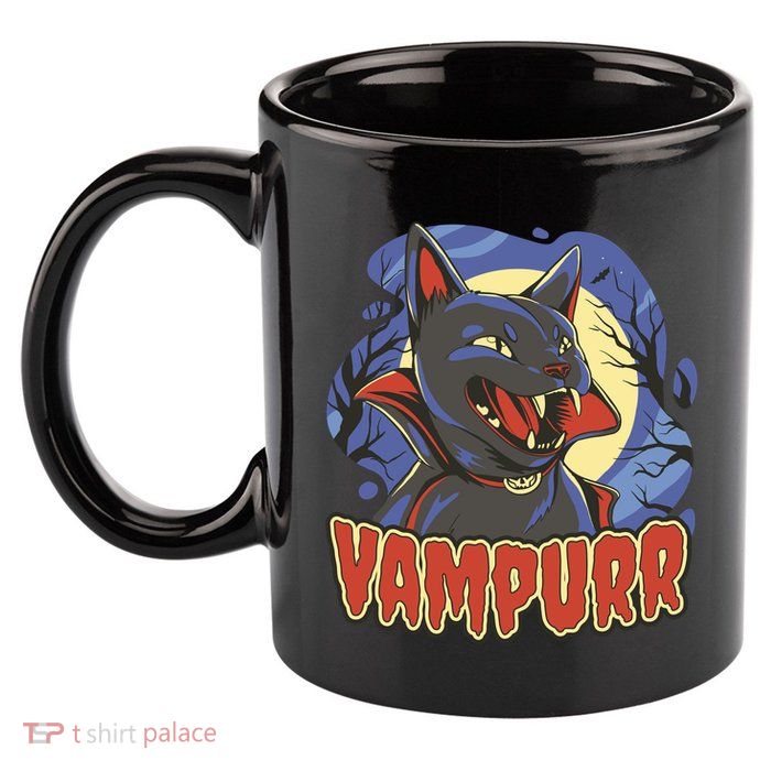 Vampurr Vampire Cat 11oz C Handle Ceramic Mug