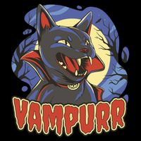 Vampurr Vampire Cat Drawstring Bag