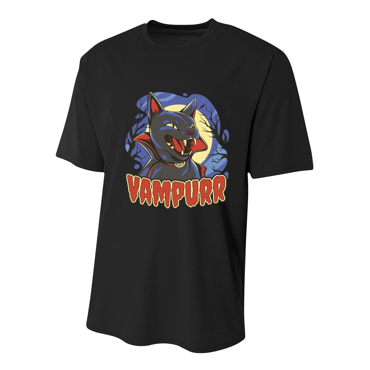 Vampurr Vampire Cat Youth Performance Sprint T-Shirt