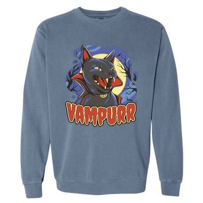 Vampurr Vampire Cat Garment-Dyed Sweatshirt