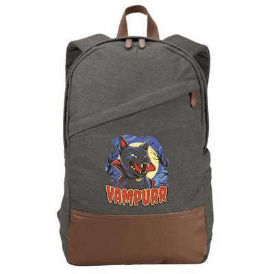 Vampurr Vampire Cat Cotton Canvas Backpack
