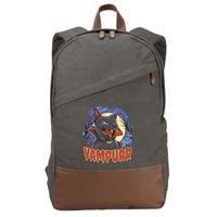 Vampurr Vampire Cat Cotton Canvas Backpack