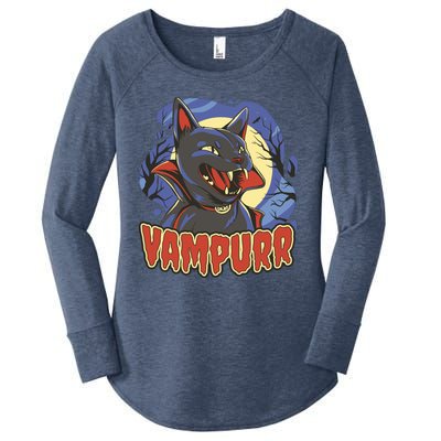 Vampurr Vampire Cat Women's Perfect Tri Tunic Long Sleeve Shirt