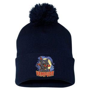 Vampurr Vampire Cat Pom Pom 12in Knit Beanie