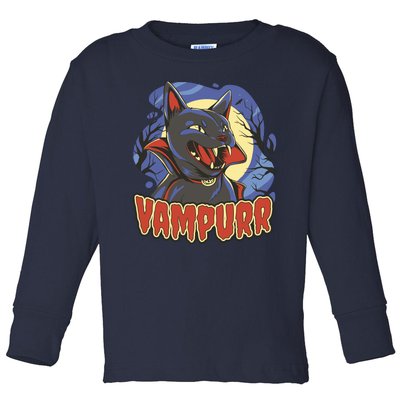 Vampurr Vampire Cat Toddler Long Sleeve Shirt