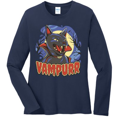 Vampurr Vampire Cat Ladies Long Sleeve Shirt