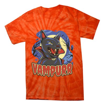Vampurr Vampire Cat Tie-Dye T-Shirt