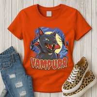 Vampurr Vampire Cat Womens T-Shirt