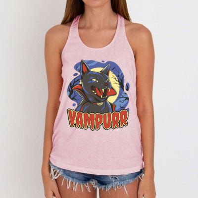 Vampurr Vampire Cat Women's Knotted Racerback Tank