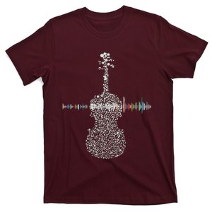 Violin Viola Cello Bass Artistic Music Sound Wave T-Shirt