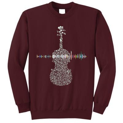 Violin Viola Cello Bass Artistic Music Sound Wave Tall Sweatshirt