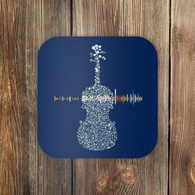 Violin Viola Cello Bass Artistic Music Sound Wave Coaster