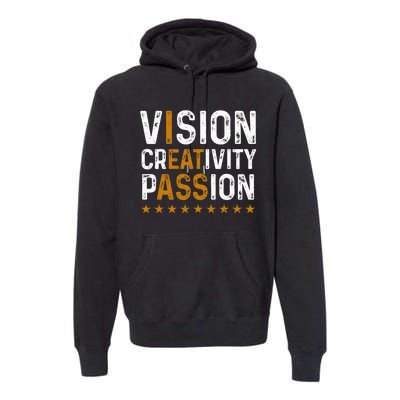 vintage Vision Creativity Passion Premium Hoodie