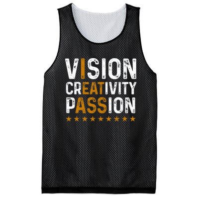 vintage Vision Creativity Passion Mesh Reversible Basketball Jersey Tank