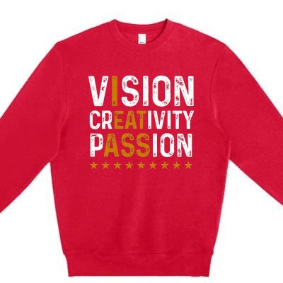 vintage Vision Creativity Passion Premium Crewneck Sweatshirt