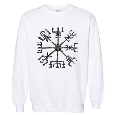 Vegvisir Viking Compass Rune Protection Symbol Celts Nordic Garment-Dyed Sweatshirt