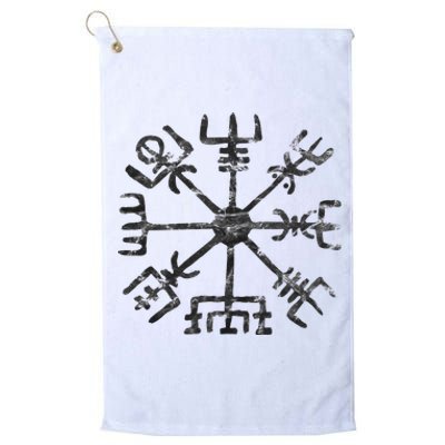 Vegvisir Viking Compass Rune Protection Symbol Celts Nordic Platinum Collection Golf Towel