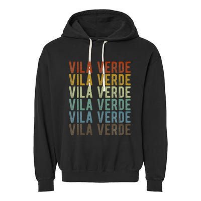 Vila Verde City Portugal Retro Garment-Dyed Fleece Hoodie