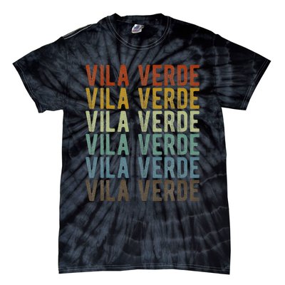 Vila Verde City Portugal Retro Tie-Dye T-Shirt