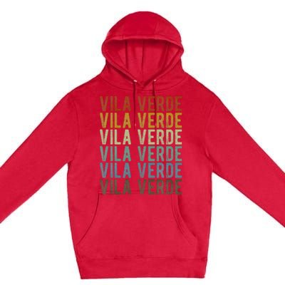 Vila Verde City Portugal Retro Premium Pullover Hoodie